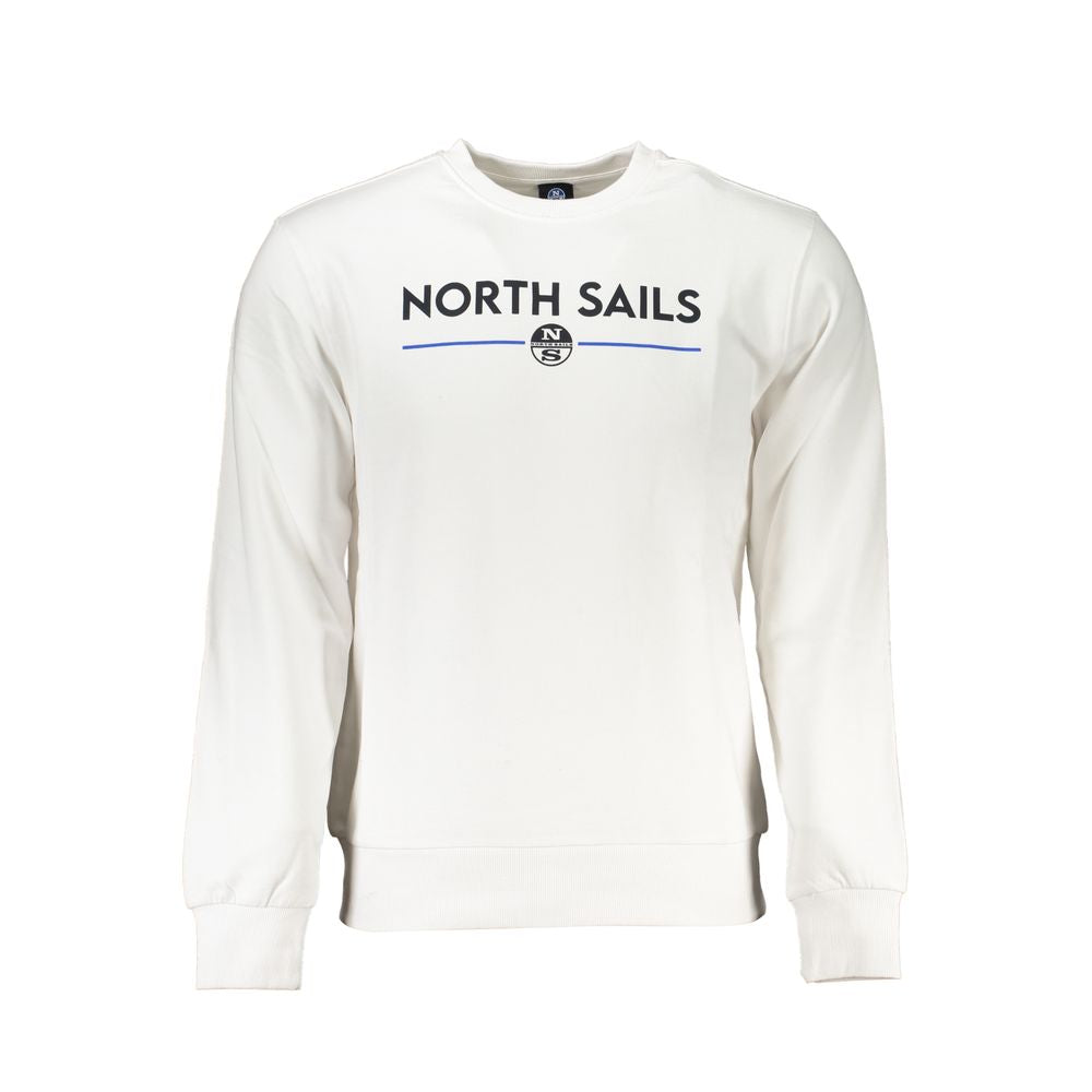 North Sails Weißer Baumwollpullover für Männer