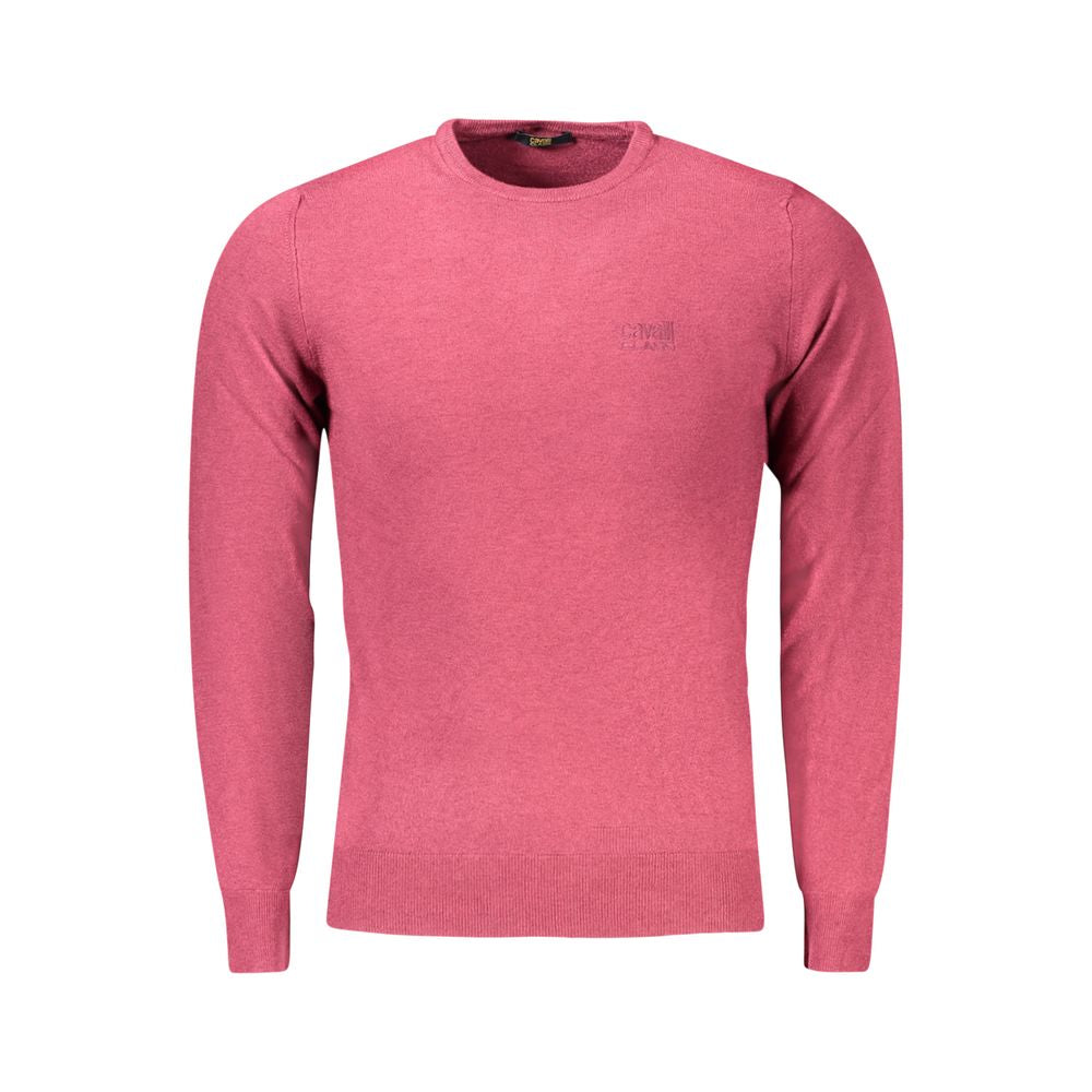 Cavalli Class Roter Viskose Pullover für Männer
