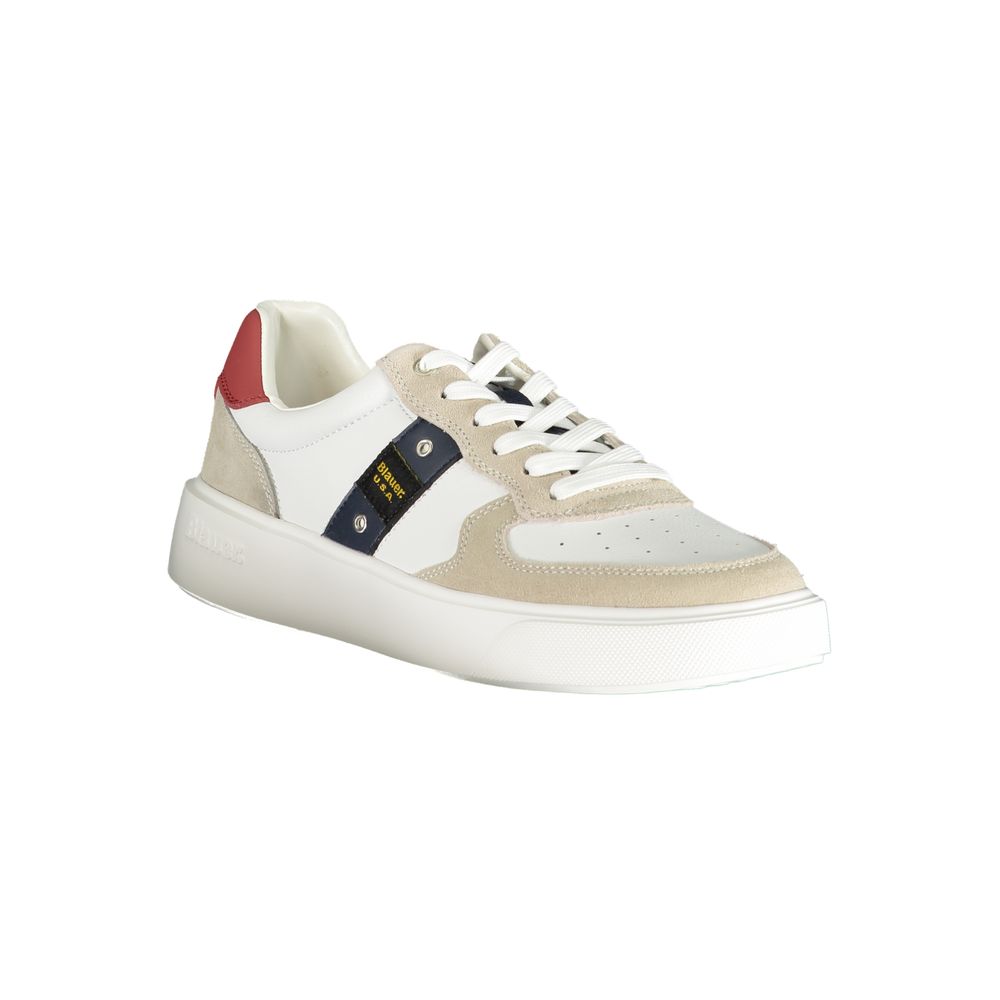 Blauer Weißes Polyethylen Herren Sneaker