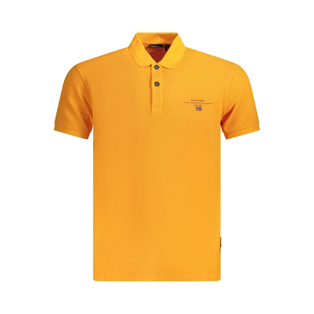 Napapijri Orangefarbenes Baumwoll-Poloshirt für Männer