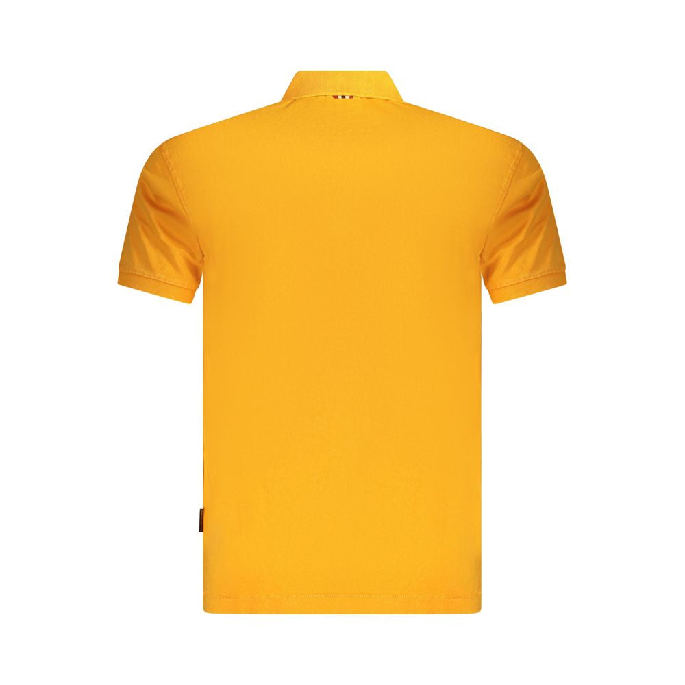 Napapijri Orangefarbenes Baumwoll-Poloshirt für Männer