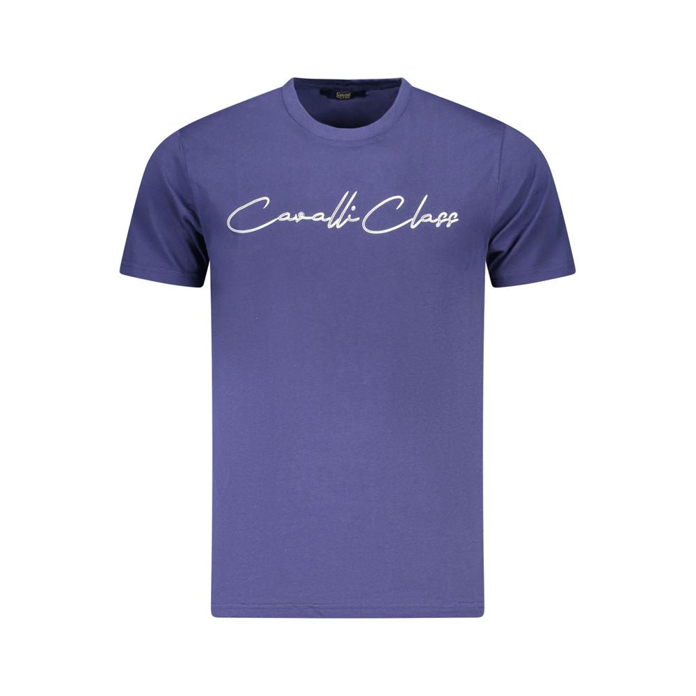 Cavalli Class Blau Baumwolle Männer T-Shirt
