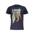 Cavalli Class Blu Cotton Men T-Shirt