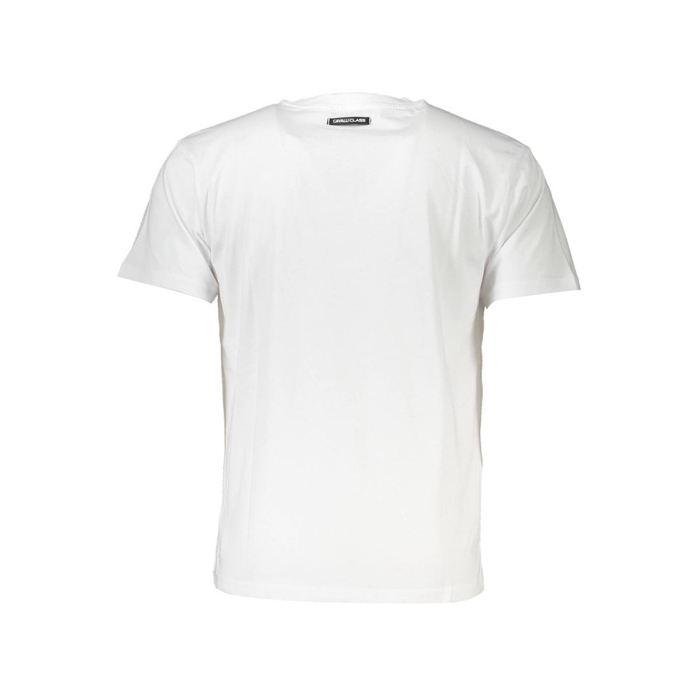 Cavalli Class Weißes Baumwolle Männer T-Shirt
