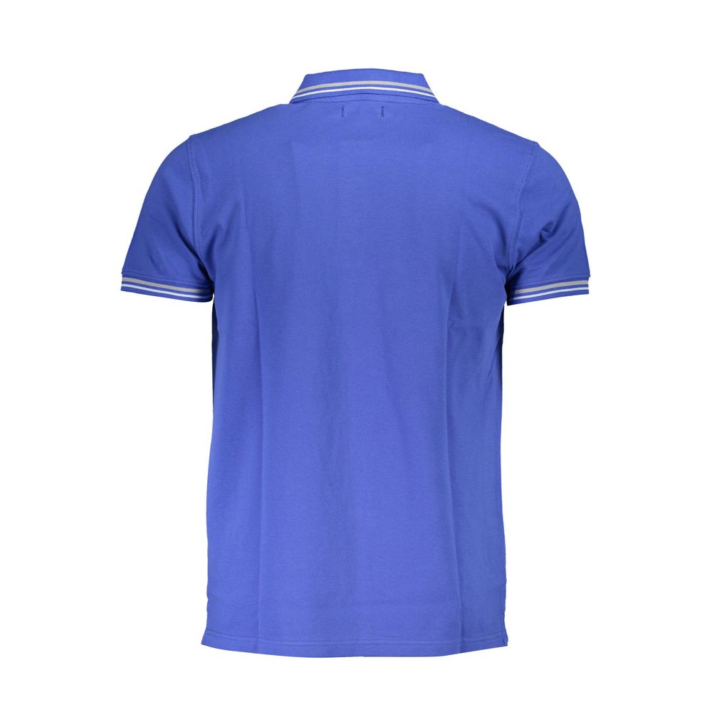 Cavalli Class Blaues Baumwoll-Poloshirt für Männer