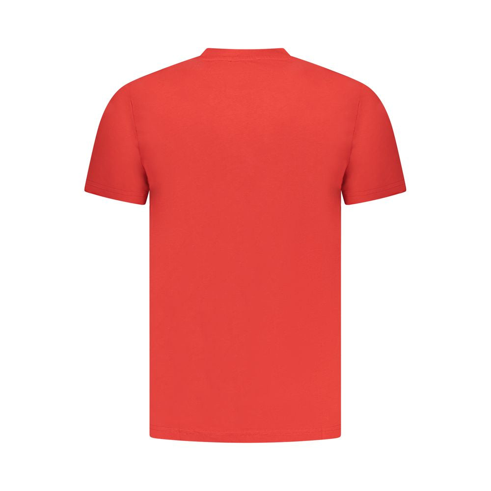 Cavalli Class Rotes Baumwolle Männer T-Shirt