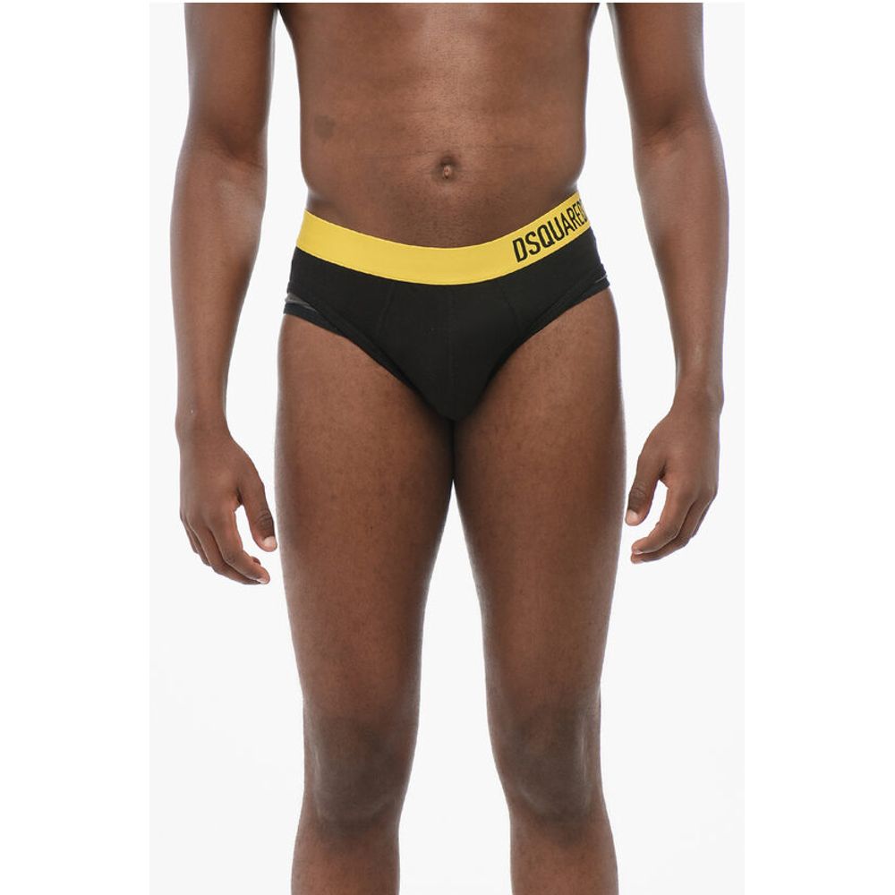 Dsquared² Slip aus Baumwollmischung mit kontrastierendem Bund
