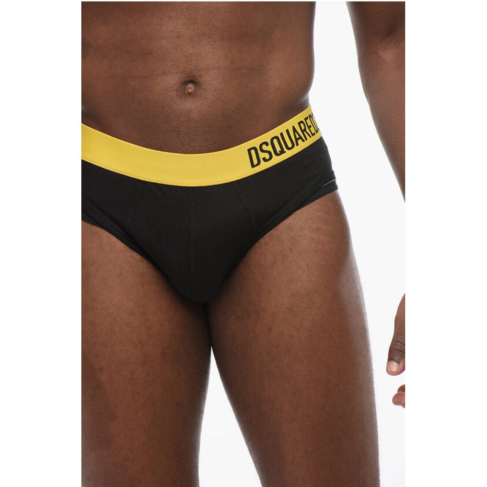 Dsquared² Slip aus Baumwollmischung mit kontrastierendem Bund