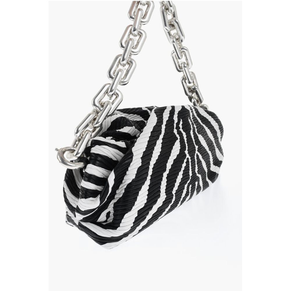 Bottega Veneta Leder THE CHAIN ZEBRA Tasche mit Magnetverschluss