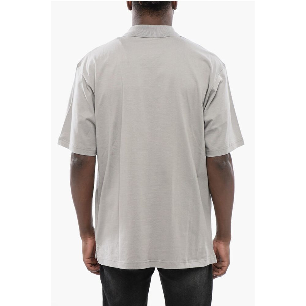 Diesel T-VOR-OD Poloshirt aus Baumwoll-Jersey mit halbem Reißverschluss und