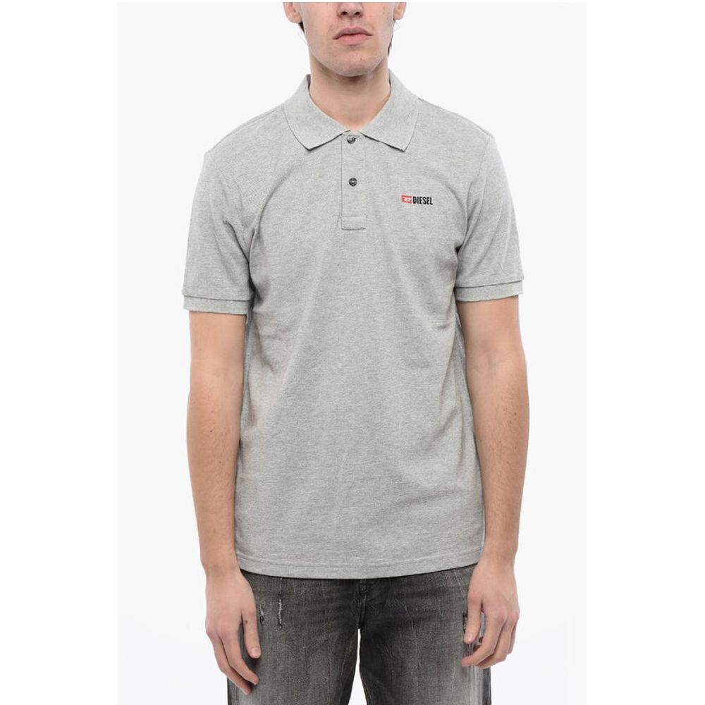 Diesel RED TAG Baumwoll-Piquè T-SMITH-DIV Poloshirt mit kontrastierendem