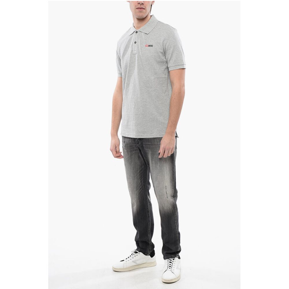 Diesel RED TAG Baumwoll-Piquè T-SMITH-DIV Poloshirt mit kontrastierendem