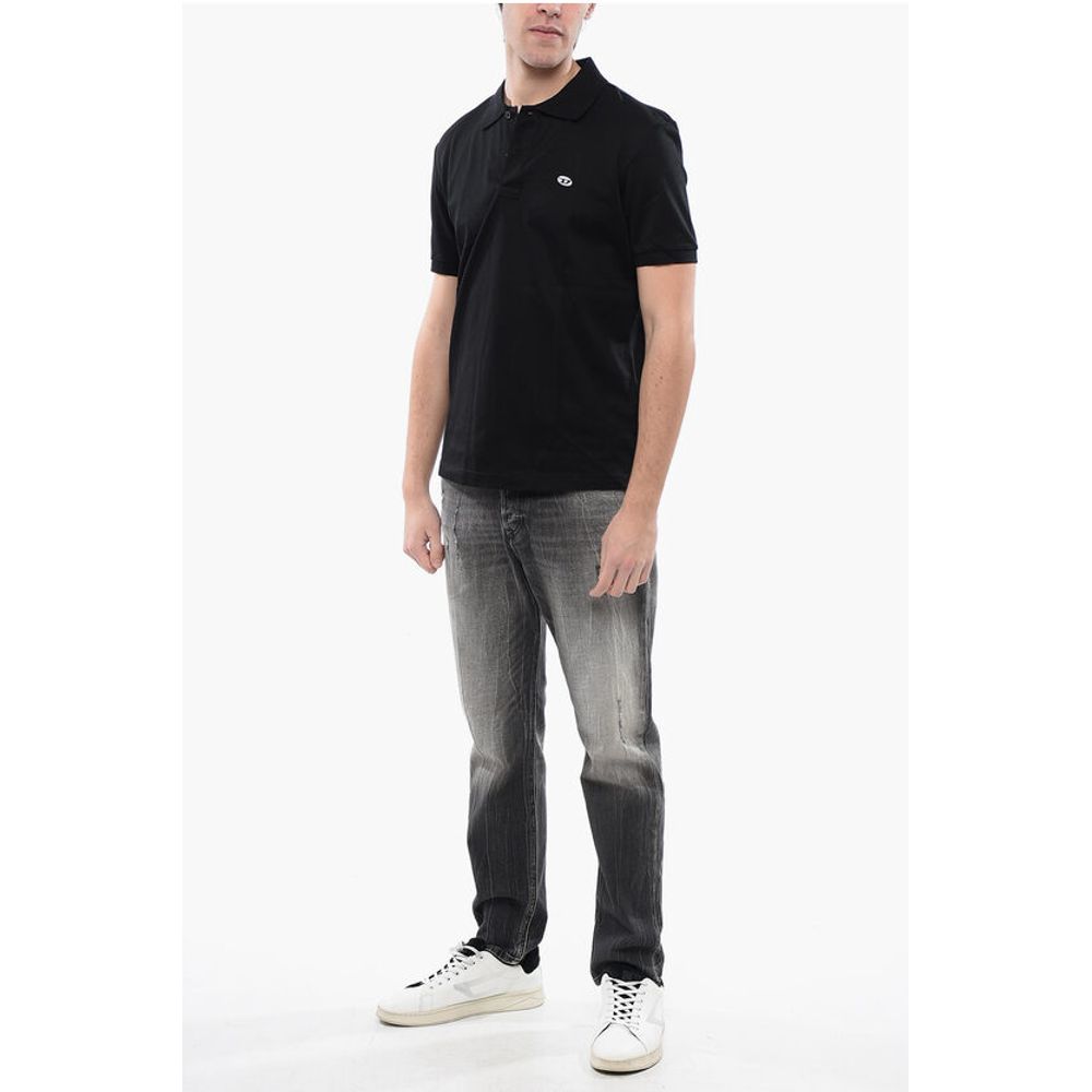 Diesel RED TAG Unifarbenes T-SMITH-DOVAL-PJ Poloshirt mit Oval-D