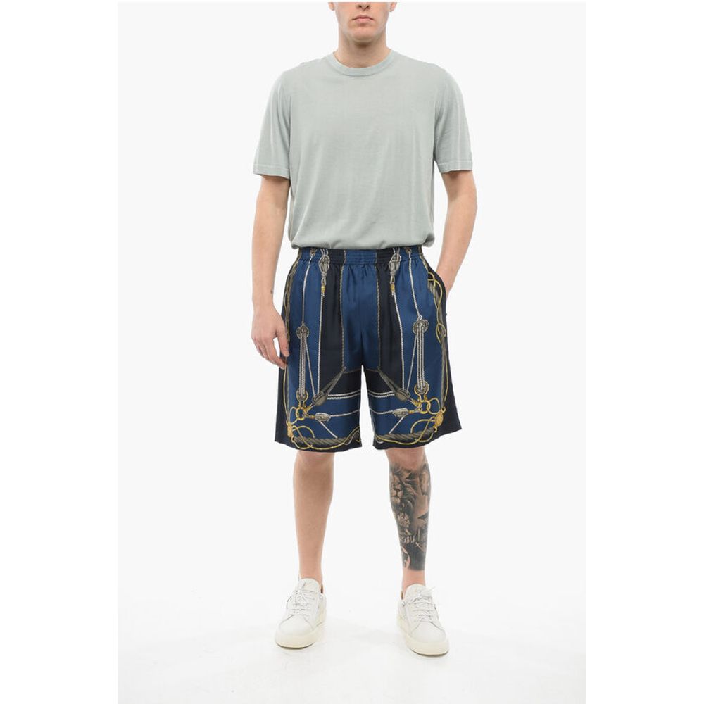 Versace Shorts aus Seta SAILOR con Elastico in Vita