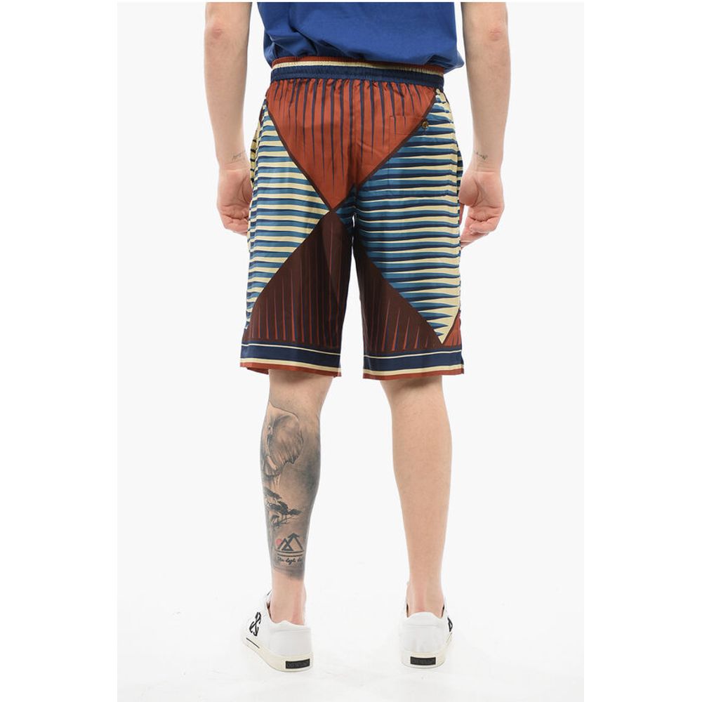 Dolce & Gabbana Geometrisch gemusterte Seidenshorts