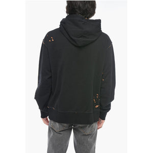 Diesel Kapuzenpulli mit Distressed-Effekt S-MACS-L2 mit gesticktem Logo