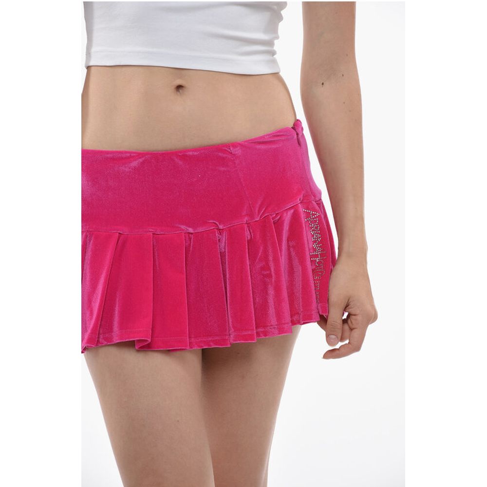 Adriana Hot Couture Plissierter Chenille-Minirock