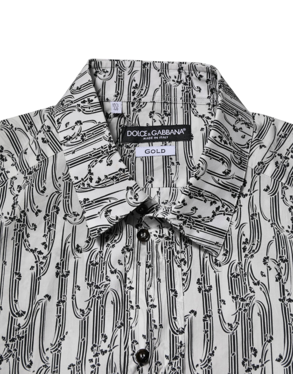 Dolce & Gabbana Weißes Hemd mit Blumendruck und lässigen langen Ärmeln