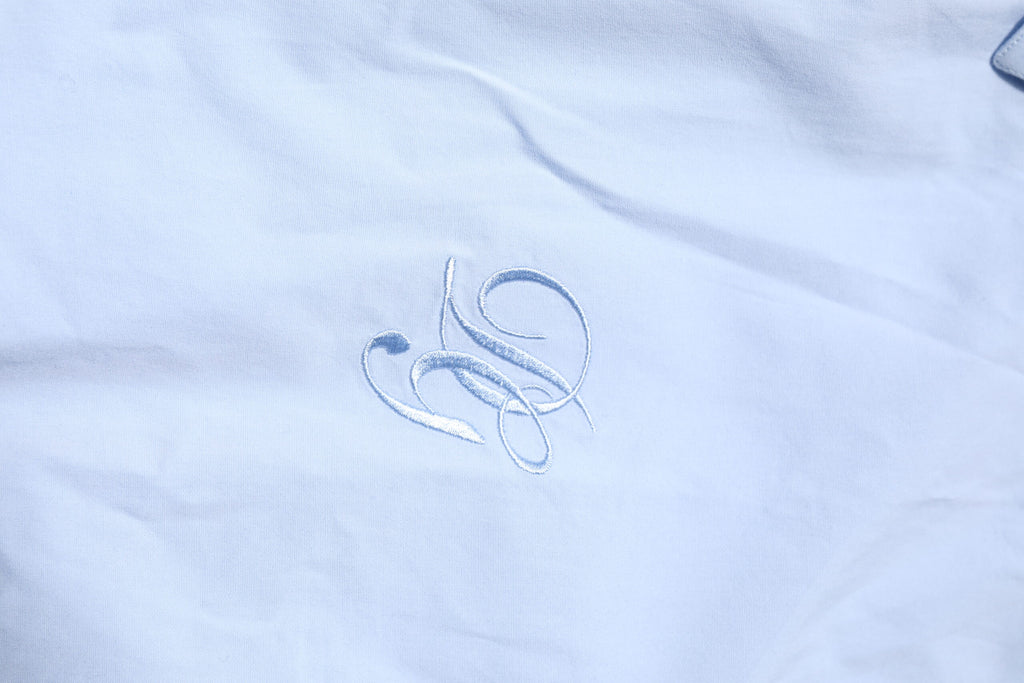 Dolce & Gabbana Himmelblaues Baumwoll-GOLD-Hemd mit langen Ärmeln