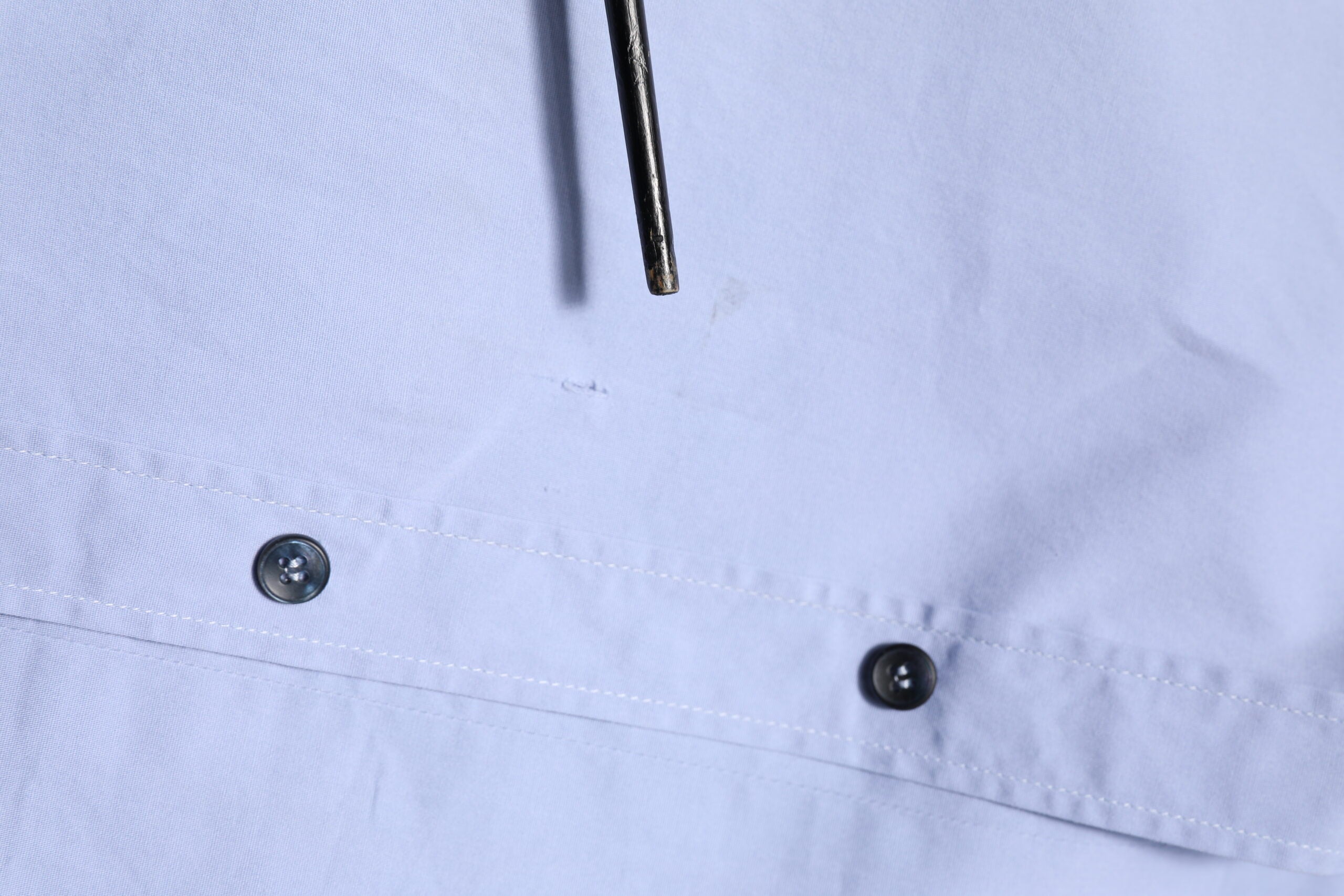 Dolce & Gabbana Blaues Baumwollhemd GOLD mit langen Ärmeln