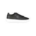 Blauer Schwarzes Leder Herren Sneaker