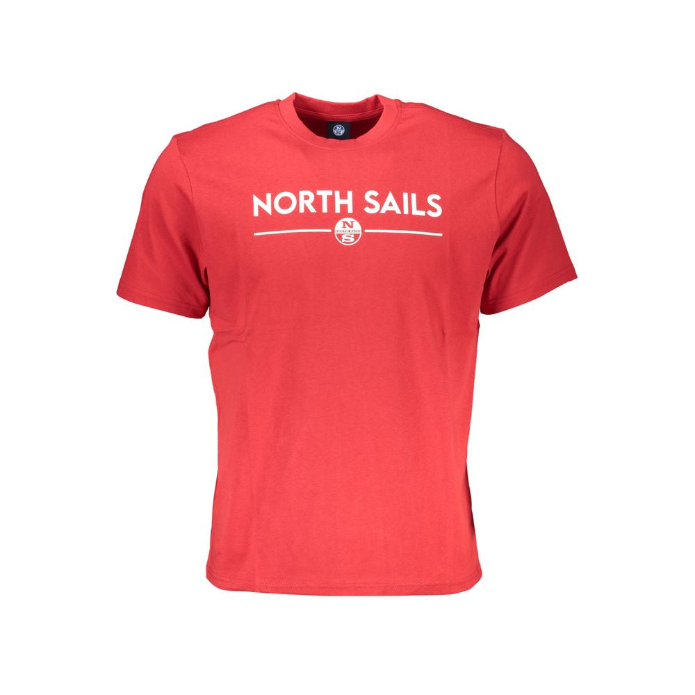 North Sails T-Shirt aus roter Baumwolle