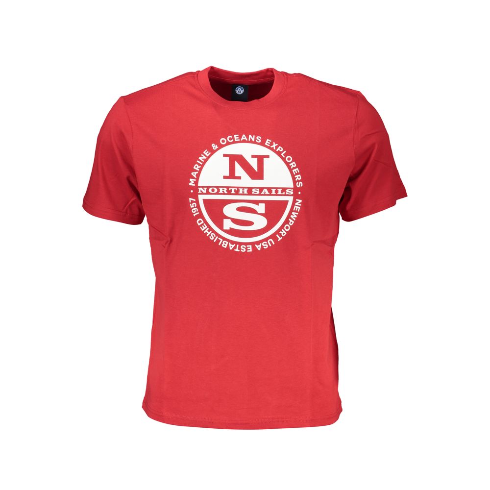 North Sails T-Shirt aus roter Baumwolle