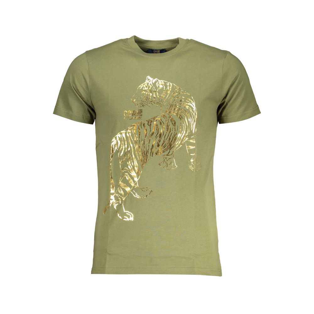 Cavalli Class T-Shirt aus grüner Baumwolle