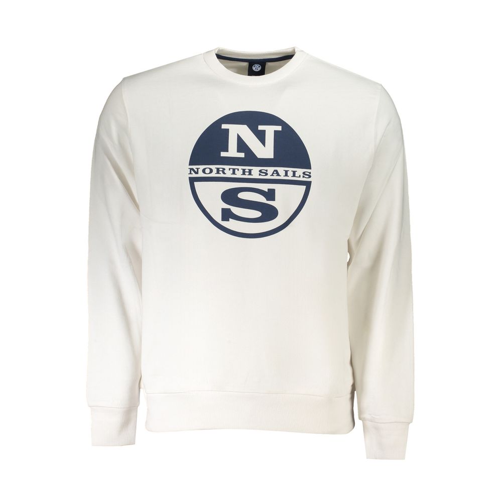 North Sails Weißer Baumwollpullover für Männer