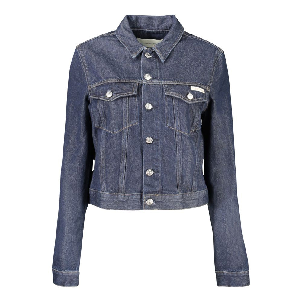 Calvin Klein Blaue Baumwolle Frauen Jacke