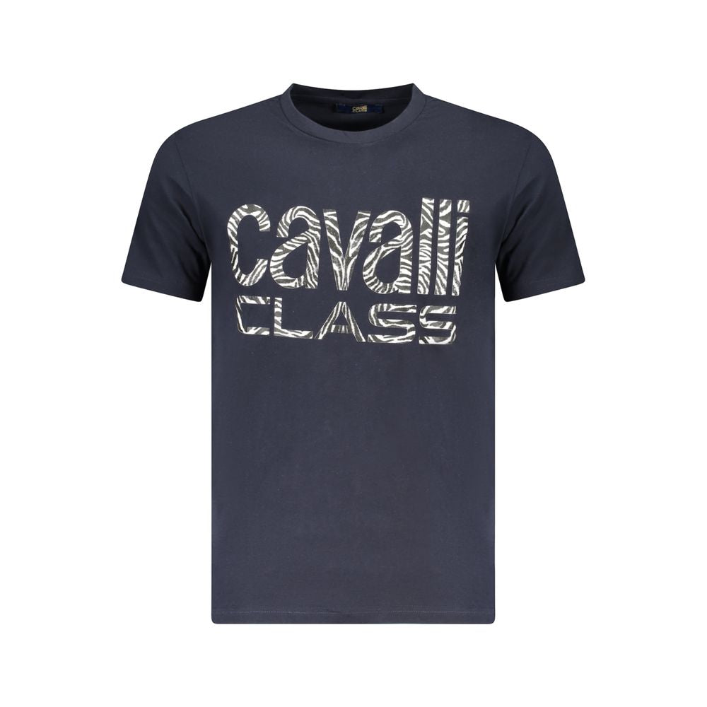 Cavalli Class Blau Baumwolle Männer T-Shirt