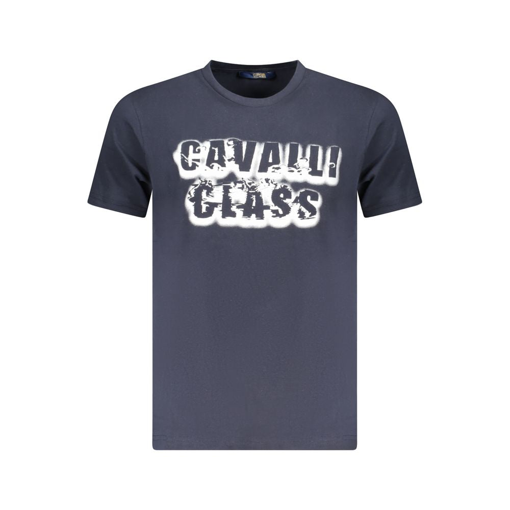 Cavalli Class Blau Baumwolle Männer T-Shirt