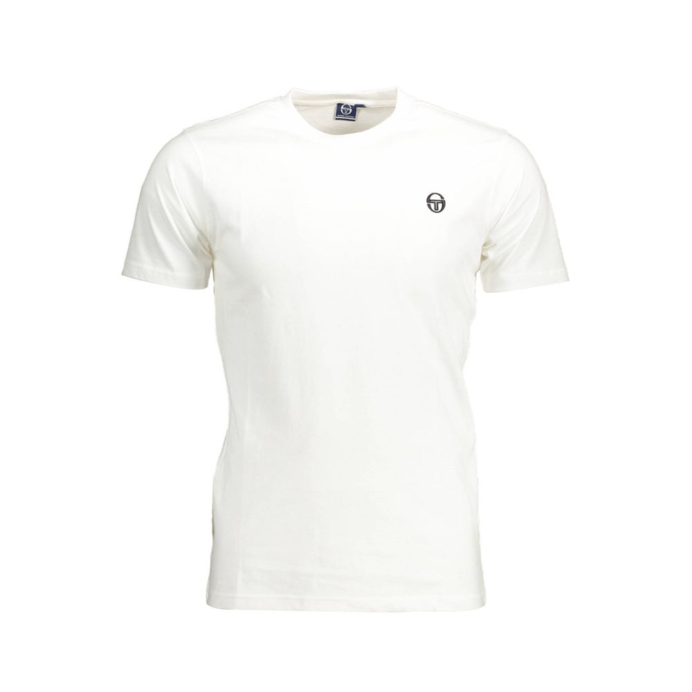 Sergio Tacchini Weißes Baumwolle Männer T-Shirt