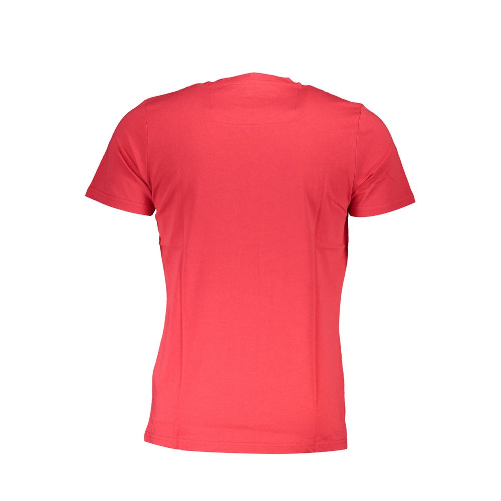 Cavalli Class Rotes Baumwolle Männer T-Shirt