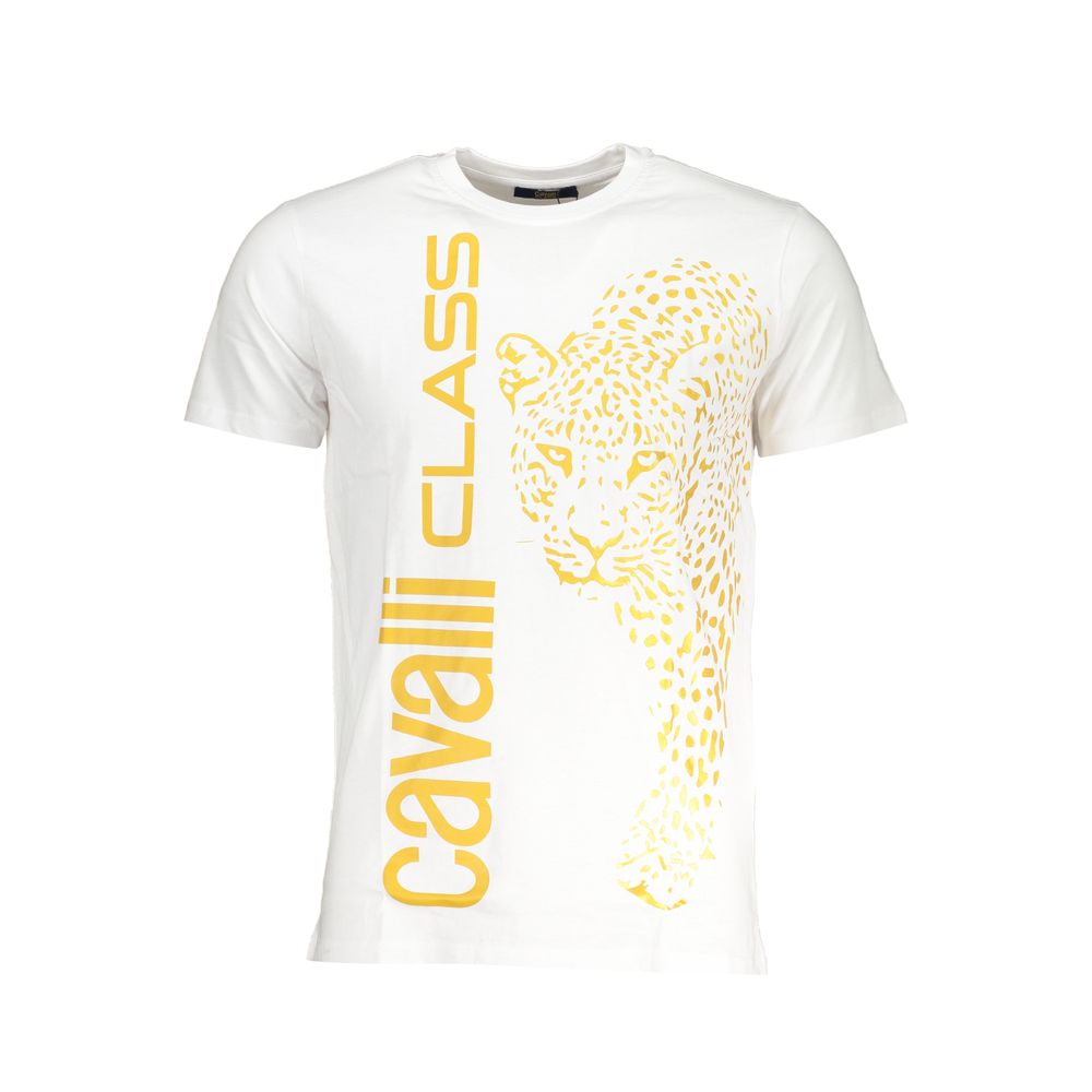 Cavalli Class T-Shirt aus weißer Baumwolle