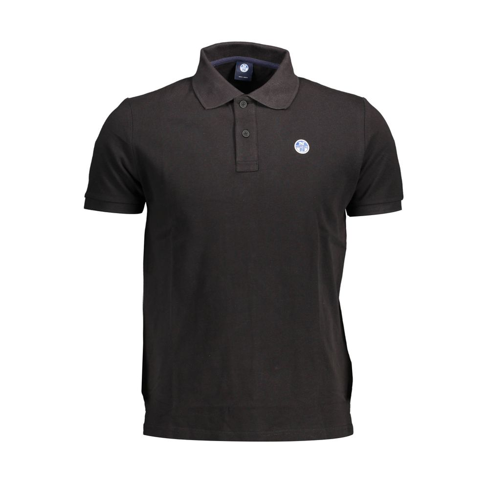 North Sails Schwarzes Baumwoll-Poloshirt für Männer
