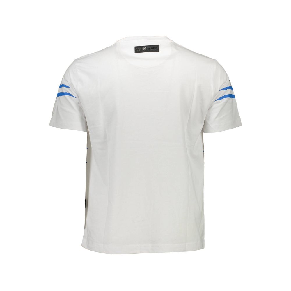 Plein Sport Weißes Baumwolle Männer T-Shirt