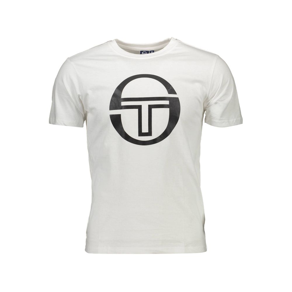 Sergio Tacchini Weißes Baumwolle Männer T-Shirt