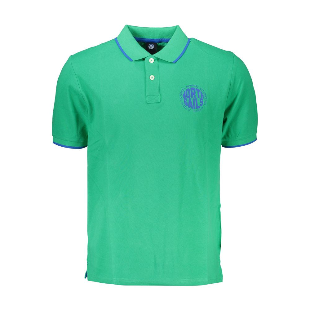North Sails Grünes Baumwoll-Poloshirt