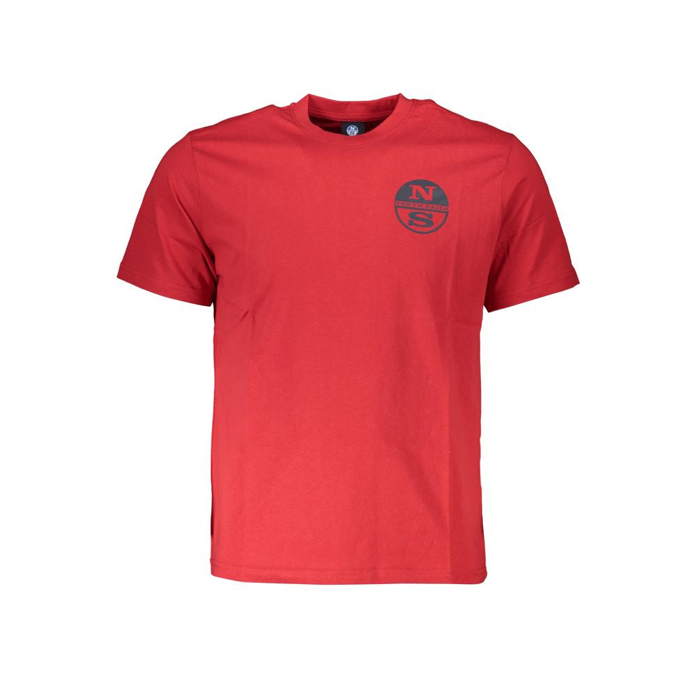 North Sails T-Shirt aus roter Baumwolle