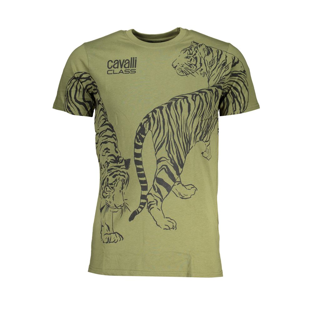 Cavalli Class T-Shirt aus grüner Baumwolle