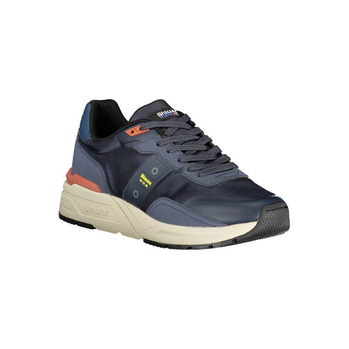 Blauwe polyester sneaker
