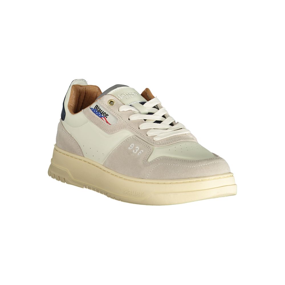 Blauer Weißes Polyethylen Herren Sneaker