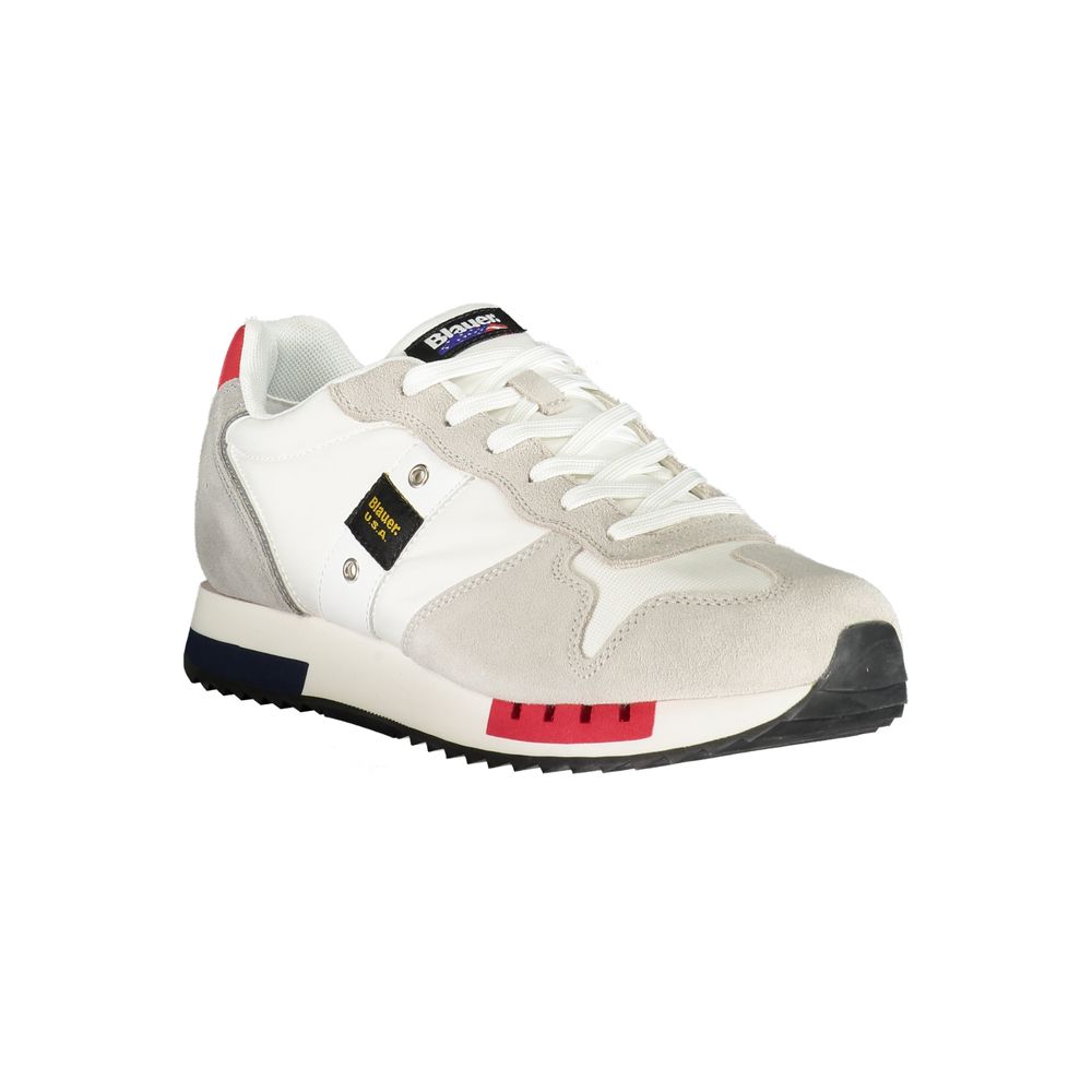 Blauer Weißes Polyethylen Herren Sneaker