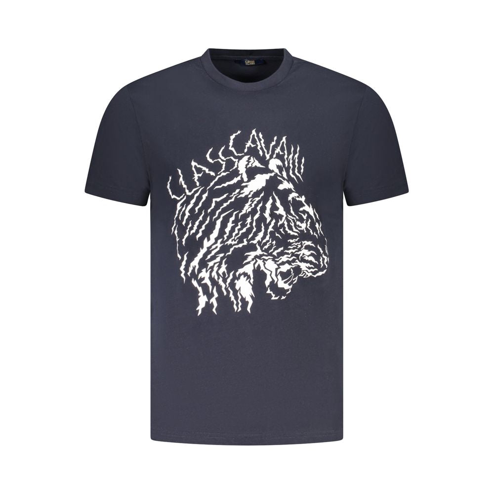 Cavalli Class Blau Baumwolle Männer T-Shirt