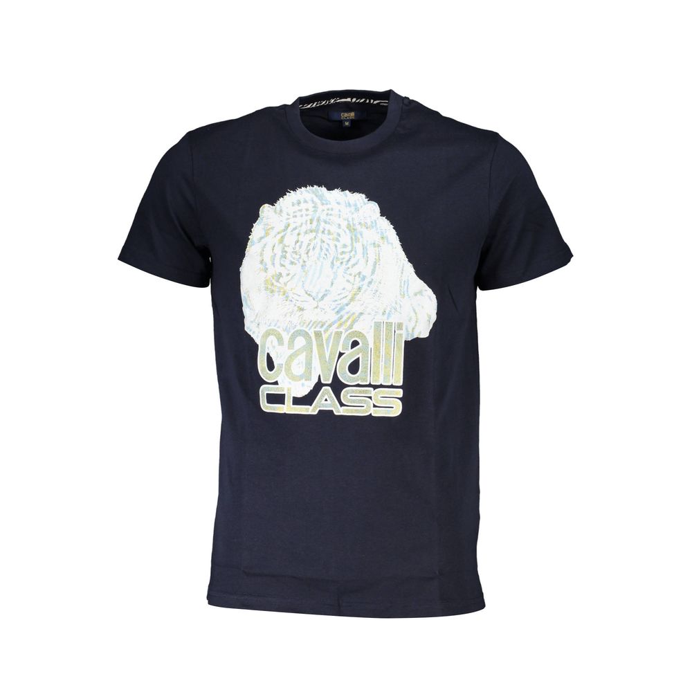 Cavalli Class Blau Baumwolle Männer T-Shirt