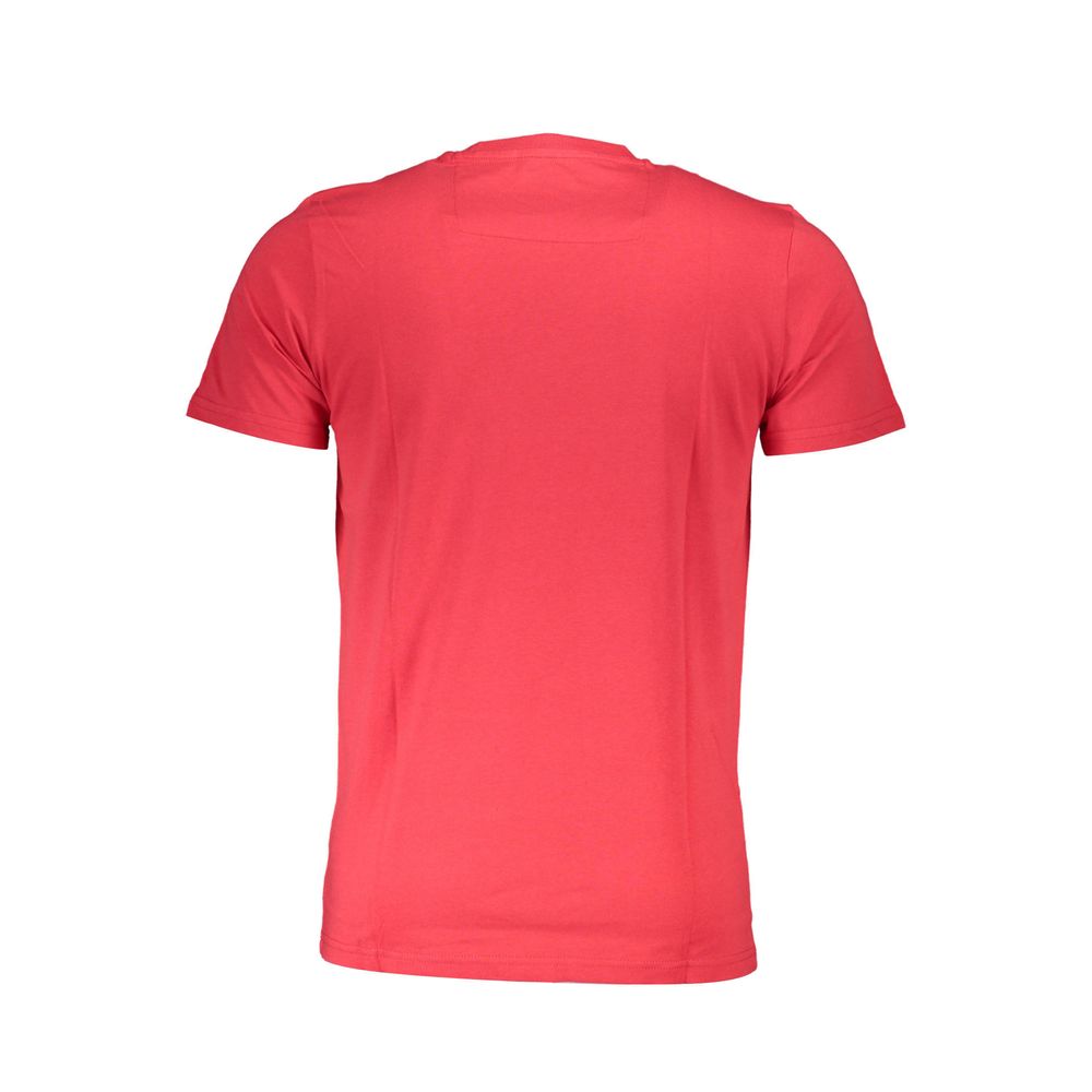 Cavalli Class Rotes Baumwolle Männer T-Shirt
