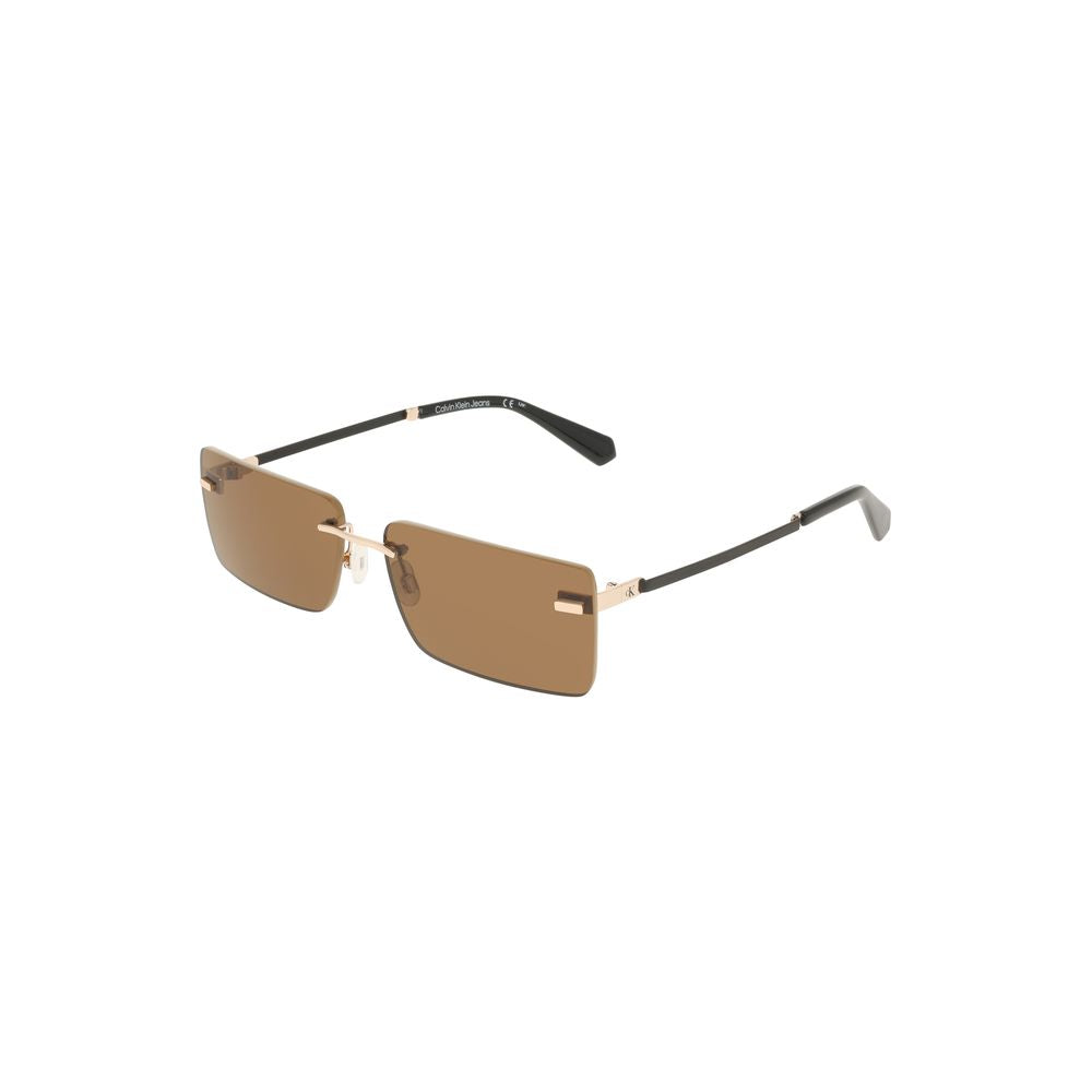 Calvin Klein Beige Metall Frauen Sonnenbrille