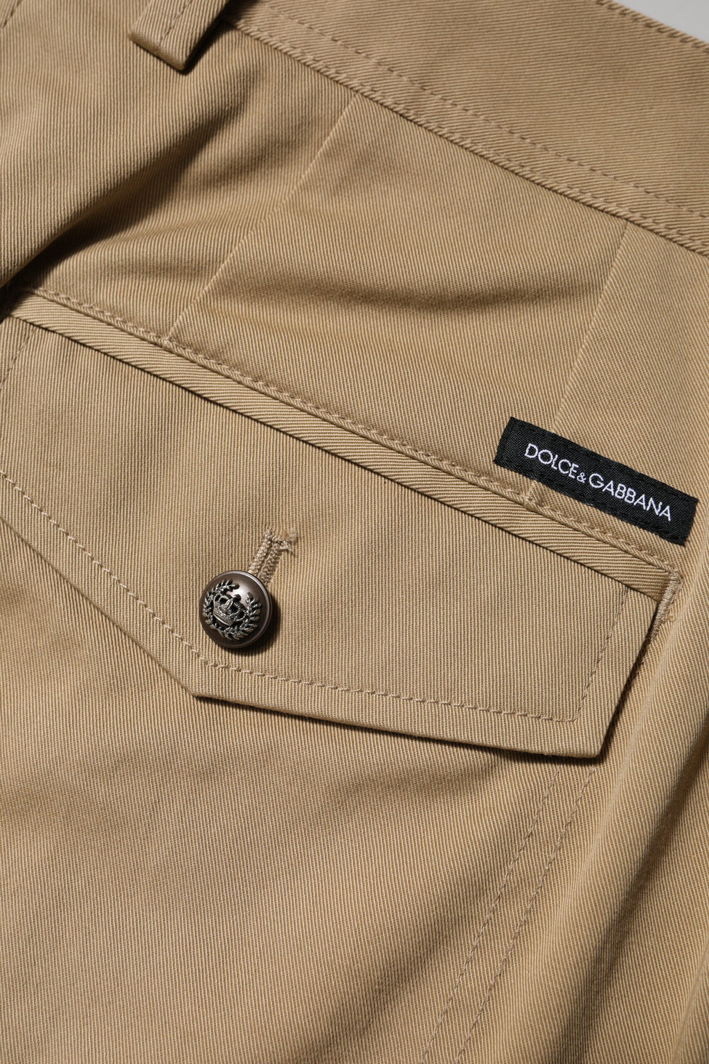 Dolce & Gabbana Braune Baumwoll-Cargo-Tapered-Hose