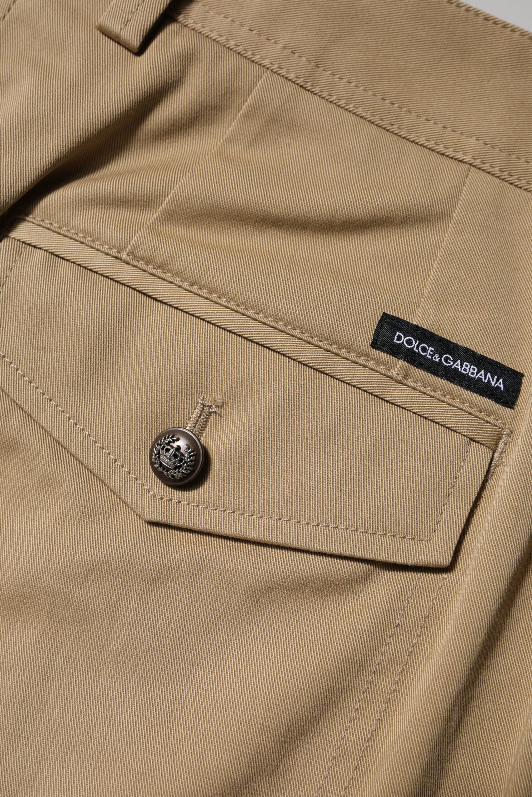 Dolce & Gabbana Braune Baumwoll-Cargo-Tapered-Hose